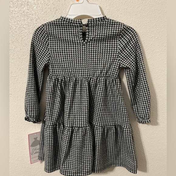 Rare Editions Girls Black and White Small Check Knit Dress Size 5 NWT SO SOFT - Picture 2 of 4